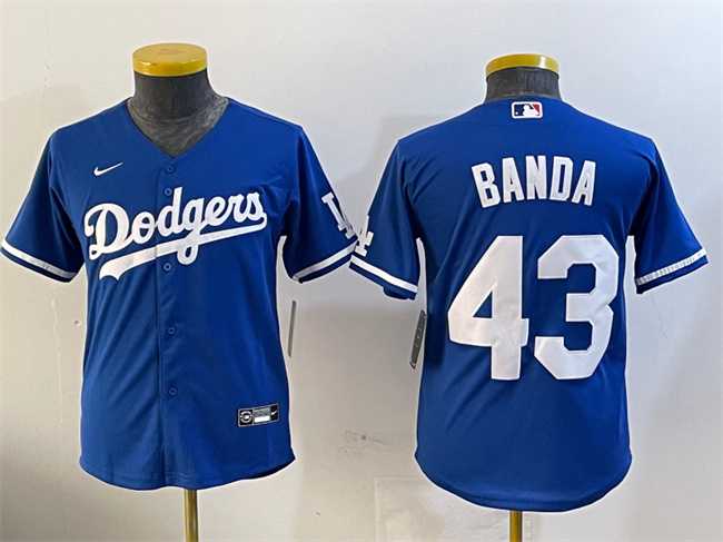 Youth Los Angeles Dodgers #43 Anthony Banda Royal Cool Base Stitched Jersey->mlb youth jerseys->MLB Jersey